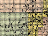 1917 Farm Line Map of Ashland County Wisconsin Smaller Version