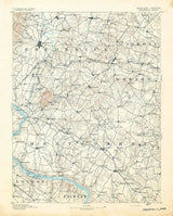 1893 Topo Map of Frederick Maryland Quadrangle