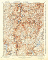 1900 Topo Map of Accident Maryland Quadrangle Deep Creek Lake
