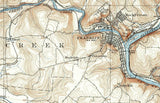 1909 Topo Map of Franklin Pennsylvania Quadrangle