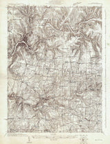 1922 Topo Map of Oil City Pennsylvania Quadrangle