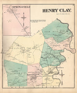 1872 Map of Henry Clay Township Fayette County PA Springfield