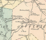 1872 Map of Jefferson Township Fayette County PA