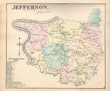 1872 Map of Jefferson Township Fayette County PA
