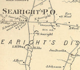1872 Map of Menallen Township Fayette County PA New Salem