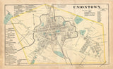 1872 Map of Uniontown Fayette County PA
