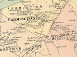 1872 Map of Wharton Township  Fayette County PA