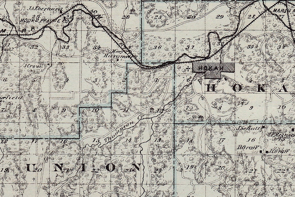 1874 Map of Houston County Minnesota