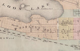 1874 Map of Waseca Wilton Janesville Minnesota