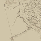 1760 Map of Saint Augustine and land to Fort Mosey