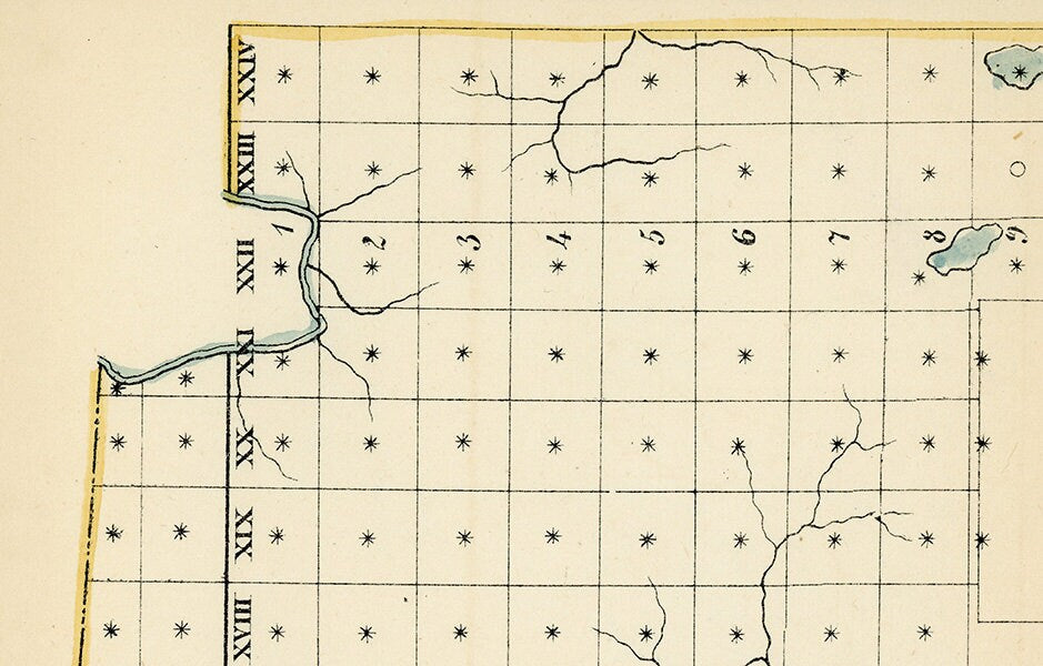 1855 Map of Alachua County Florida Gainesville