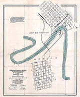 1910 Map of Brownsville Texas & Matamoros Mexico
