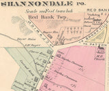 1877 Map of Fairmont Shannondale & Tylersburg Clarion County Pa