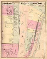 1877 Map of Fryburg & Phillipsburg Clarion County PA