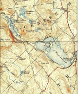 1927 Topo Map of Waukewan Lake New Hampshire