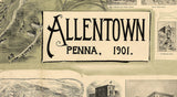 1901 Map of Allentown Pennsylvania