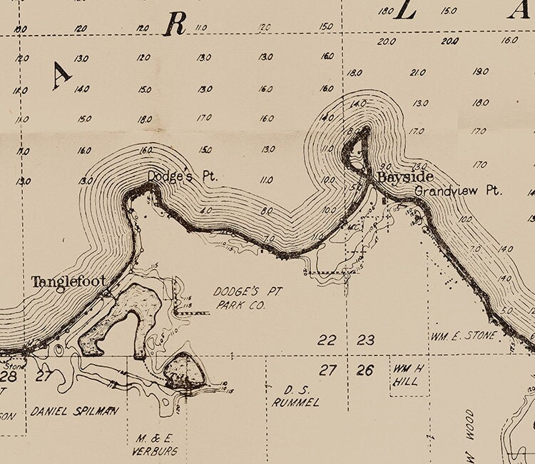 1916 Map of Clear Lake Cerro Gordo County Iowa