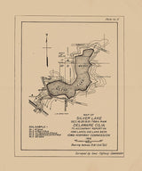 1916 Map of Silver Lake Delaware County Iowa