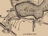 1916 Map of Silver Lake Delaware County Iowa