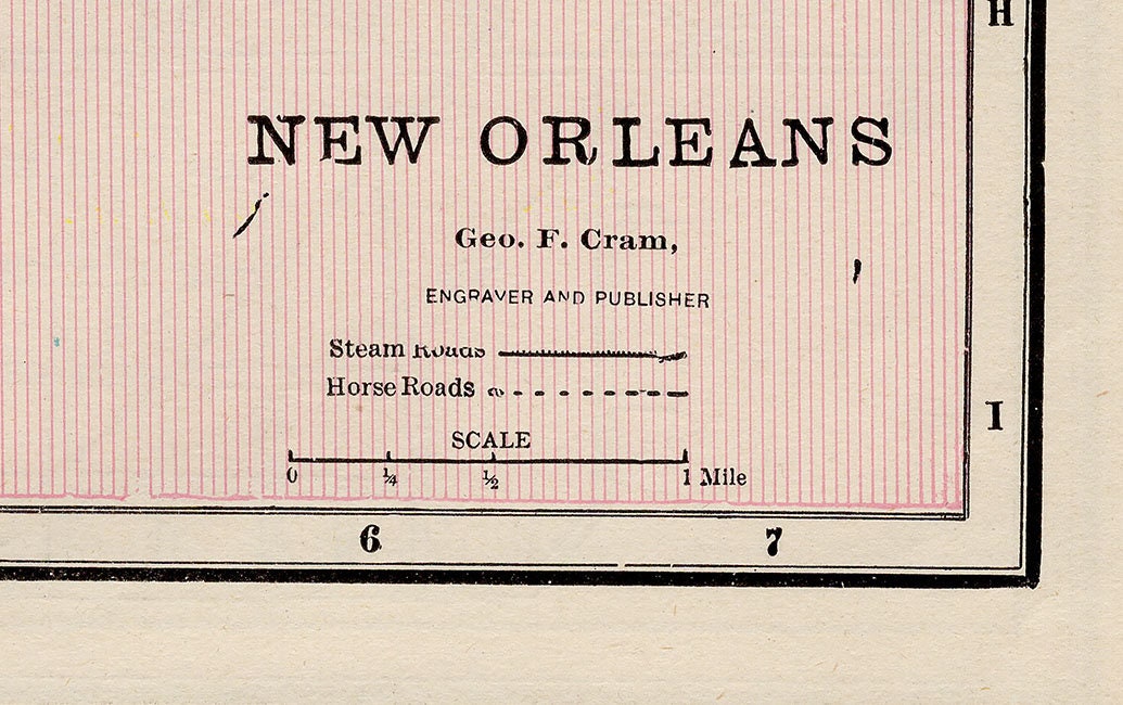 1892 Map of New Orleans Louisiana