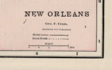 1892 Map of New Orleans Louisiana