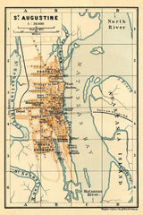 1904 Map of Saint Augustine Florida