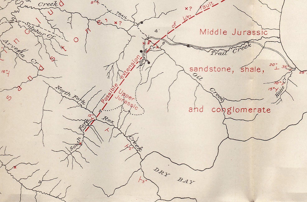 1921 Map of Cold Bay Oil Field Alaska