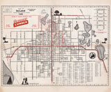 1950s Map of DeLand Volusia County Florida