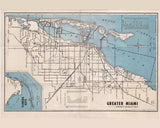 1952 Map of Miami Florida