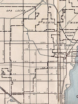 1952 Map of Miami Florida