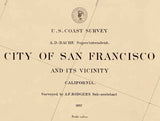 1893 Map of San Francisco California Alcatraz