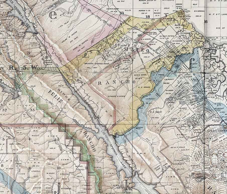 1894 Map of San Mateo County California
