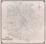 1887 Farm Line Map of Bexar County Texas