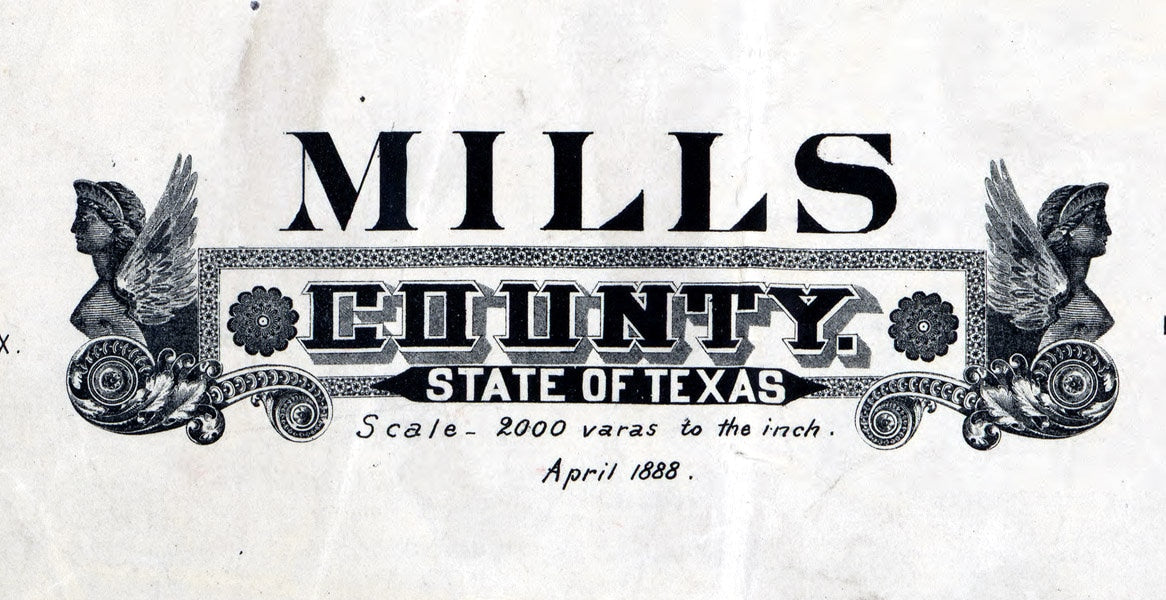 1888 Map of Mills County Texas