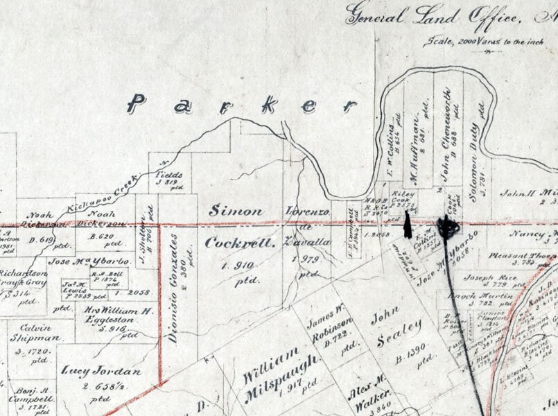 1894 Map of Hood County Texas