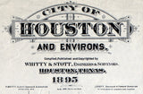 1895 Map of the City of Houston Texas