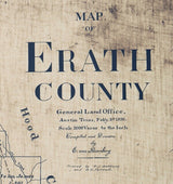 1896 Farm Line Map of Erath County Texas