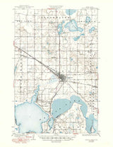 1931 Topo Map of Devils Lake Quad North Dakota