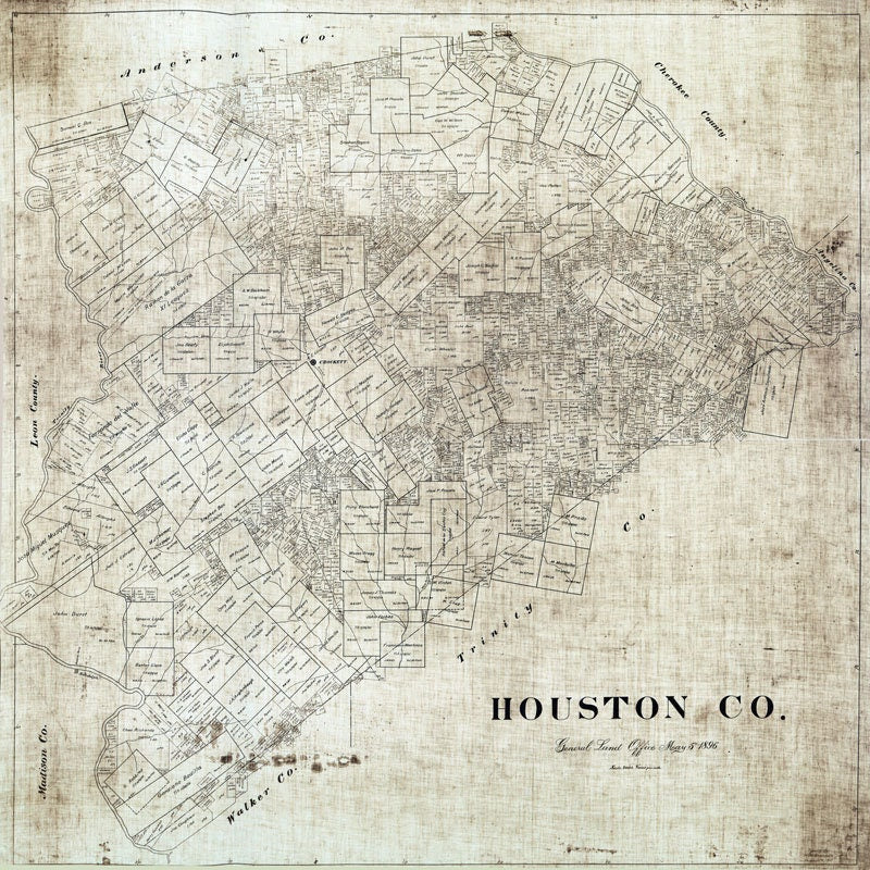 1896 Map of Houston County Texas