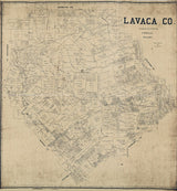 1896 Map of Lavaca County Texas Hallettsville