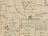 1896 Map of Lavaca County Texas Hallettsville