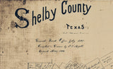 1897 Farm Line Map of Shelby County Texas