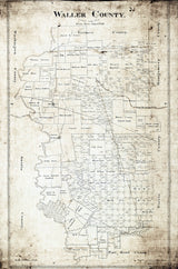 1897 Farm Line Map of Waller County Texas