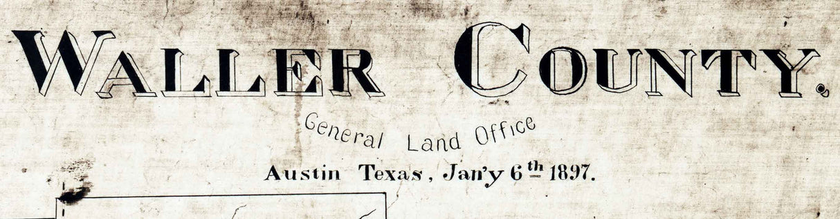 1897 Farm Line Map of Waller County Texas