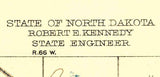 1928 Topo Map of Grahams Island North Dakota