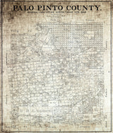 1898 Map of Palo Pinto County Texas