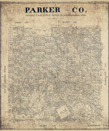 1919 Map of Parker County Texas