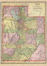 1800s County Map of Utah