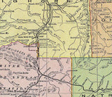 1800s County Map of Wyoming