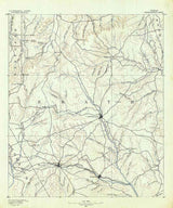 1890 Topo Map of Stephenville Texas - Erath - Bosque - Comanche